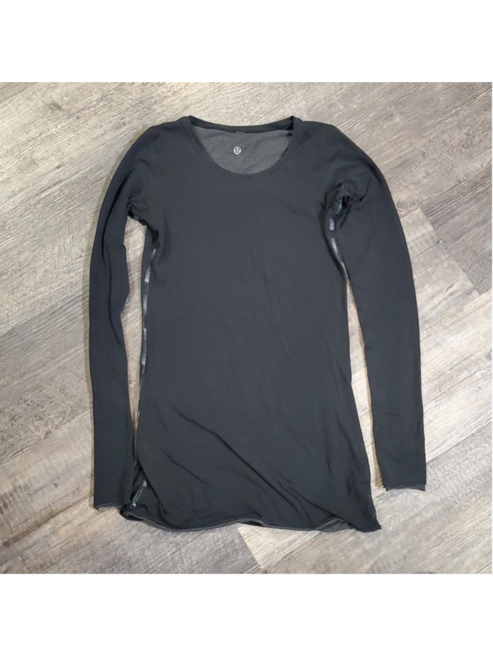 Lululemon Shirt Women's 4 Top Black Bottom Grey Reversible